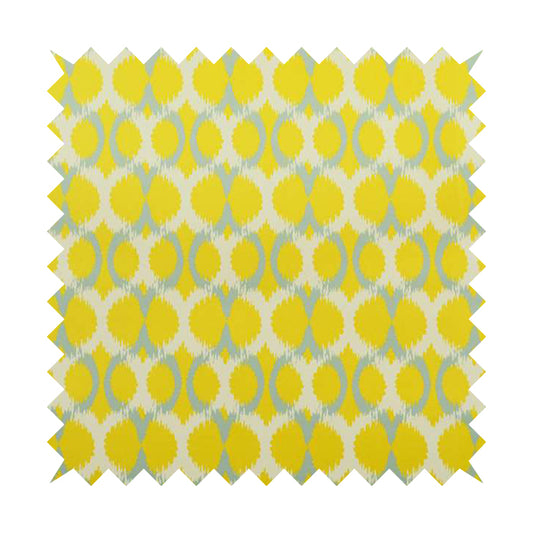 Freedom Printed Velvet Fabric Collection Small Damask Pattern In Yellow Grey Colour Upholstery Fabric CTR-84