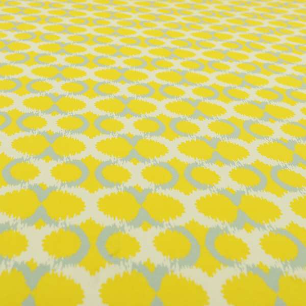 Freedom Printed Velvet Fabric Collection Small Damask Pattern In Yellow Grey Colour Upholstery Fabric CTR-84 - Handmade Cushions