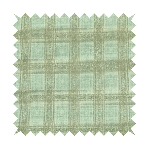 Glencoe Silver Blue Colour Flat Weave Chenille Faded Tartan Pattern Upholstery Fabric CTR-840 - Made To Measure Curtains