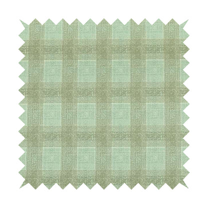 Glencoe Silver Blue Colour Flat Weave Chenille Faded Tartan Pattern Upholstery Fabric CTR-840 - Handmade Cushions