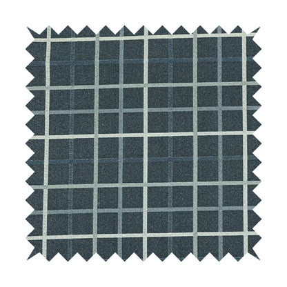 Clifton Blue Colour Tartan Scottish Pattern Soft Touch Wool Effect Furnishing Fabric CTR-841 - Made To Measure Curtains