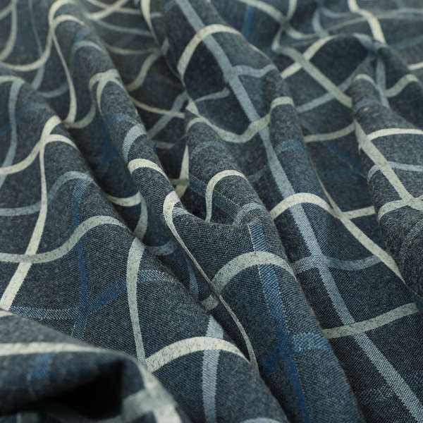 Clifton Blue Colour Tartan Scottish Pattern Soft Touch Wool Effect Furnishing Fabric CTR-841 - Roman Blinds