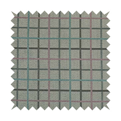 Clifton Blue Purple Colour Tartan Scottish Pattern Soft Touch Wool Effect Furnishing Fabric CTR-843 - Made To Measure Curtains