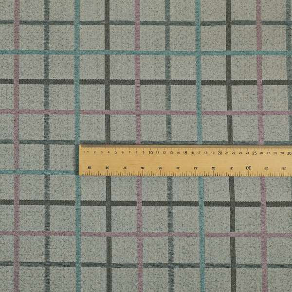 Clifton Blue Purple Colour Tartan Scottish Pattern Soft Touch Wool Effect Furnishing Fabric CTR-843 - Roman Blinds