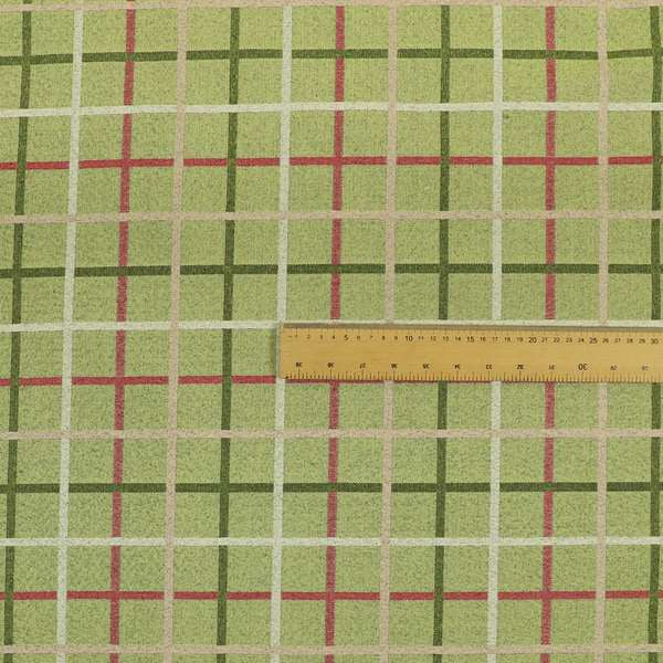 Clifton Green Colour Tartan Scottish Pattern Soft Touch Wool Effect Furnishing Fabric CTR-845 - Handmade Cushions