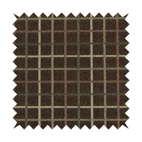 Clifton Burgundy Red Colour Tartan Scottish Pattern Soft Touch Wool Effect Furnishing Fabric CTR-847