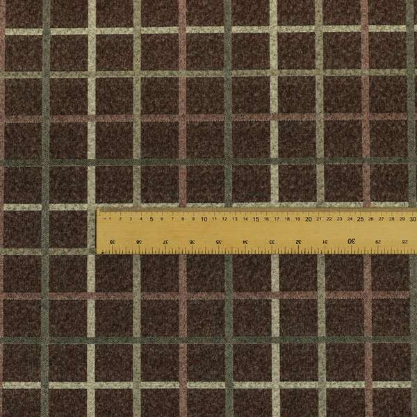 Clifton Burgundy Red Colour Tartan Scottish Pattern Soft Touch Wool Effect Furnishing Fabric CTR-847 - Roman Blinds