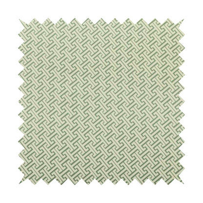 Freedom Printed Velvet Fabric Collection Geometric Maze Pattern In Grey Colour Upholstery Fabric CTR-85 - Roman Blinds