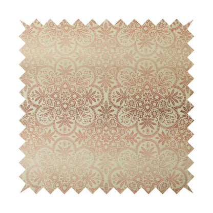 In Bloom Colourful Blossom Modern Pattern Pink Chenille Upholstery Fabric CTR-852 - Made To Measure Curtains