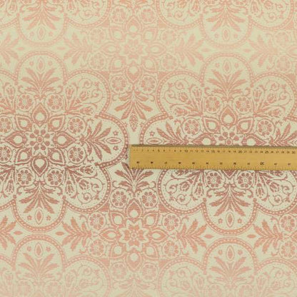 In Bloom Colourful Blossom Modern Pattern Pink Chenille Upholstery Fabric CTR-852 - Roman Blinds