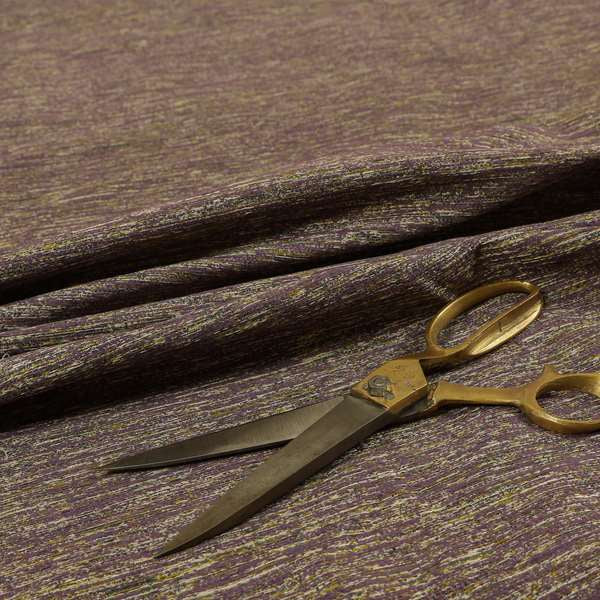 Iona Semi Plain Stripe Chenille In Purple Colour Upholstery Furnishing Fabrics CTR-857 - Roman Blinds