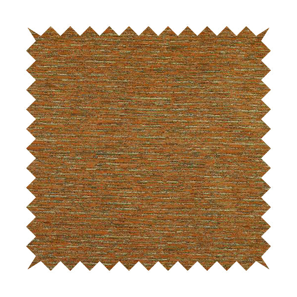 Iona Semi Plain Stripe Chenille In Orange Colour Upholstery Furnishing Fabrics CTR-860 - Roman Blinds