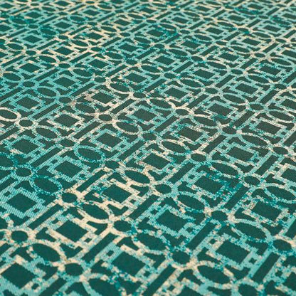 Tiffany Lightweight Modern Geometrical Pattern Small Scale Blue Chenille Upholstery Fabric CTR-861