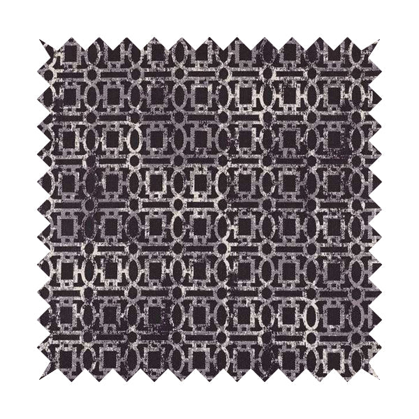 Tiffany Lightweight Modern Geometrical Pattern Small Scale Purple Chenille Upholstery Fabric CTR-863 - Handmade Cushions