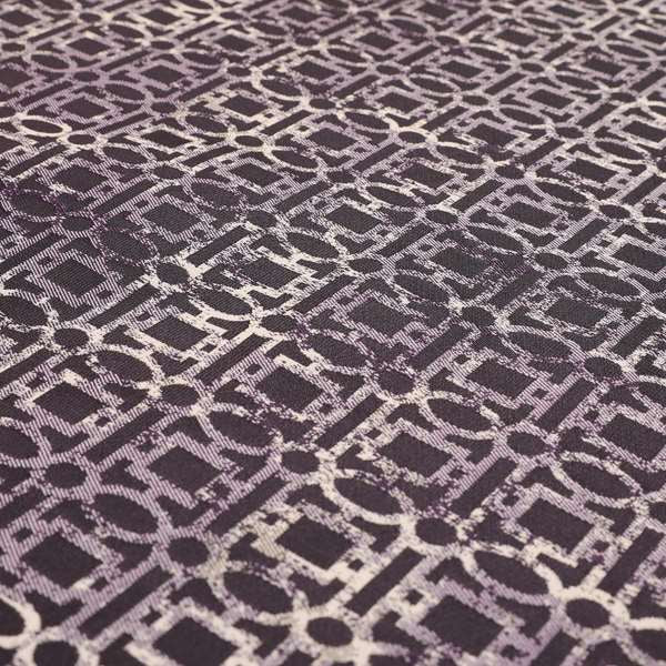 Tiffany Lightweight Modern Geometrical Pattern Small Scale Purple Chenille Upholstery Fabric CTR-863 - Handmade Cushions