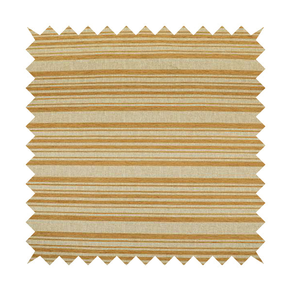 Olympos Mono Tone Faded Stripe Pattern Orange Colour Chenille Upholstery Fabric CTR-872 - Made To Measure Curtains