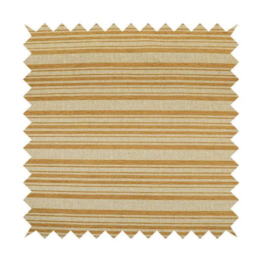 Olympos Mono Tone Faded Stripe Pattern Orange Colour Chenille Upholstery Fabric CTR-872
