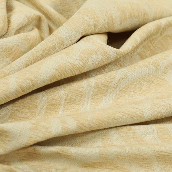 Olympos Mono Tone Faded Damask Pattern Beige Colour Chenille Upholstery Fabric CTR-875 - Made To Measure Curtains