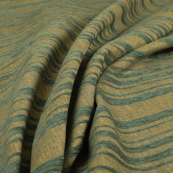 Olympos Mono Tone Faded Stripe Pattern Blue Colour Chenille Upholstery Fabric CTR-880 - Roman Blinds