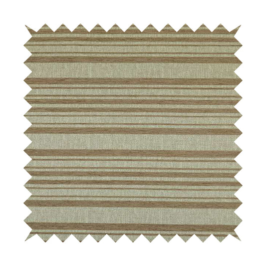 Olympos Mono Tone Faded Stripe Pattern Brown Colour Chenille Upholstery Fabric CTR-882