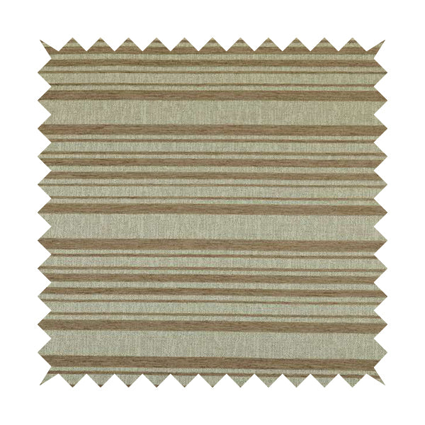 Olympos Mono Tone Faded Stripe Pattern Brown Colour Chenille Upholstery Fabric CTR-882 - Made To Measure Curtains