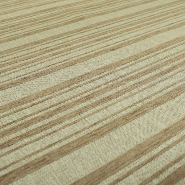 Olympos Mono Tone Faded Stripe Pattern Brown Colour Chenille Upholstery Fabric CTR-882 - Roman Blinds