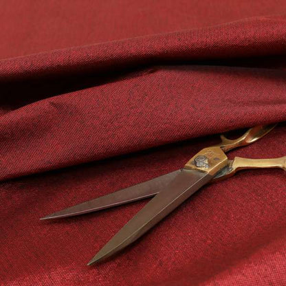 Fabriano Plain Chenille Type Burgundy Red Colour Upholstery Fabric CTR-902 - Made To Measure Curtains