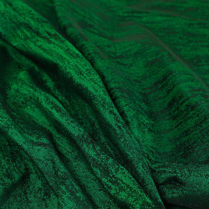 Fabriano Abstract Semi Plain Chenille Type Green Black Upholstery Fabric CTR-909