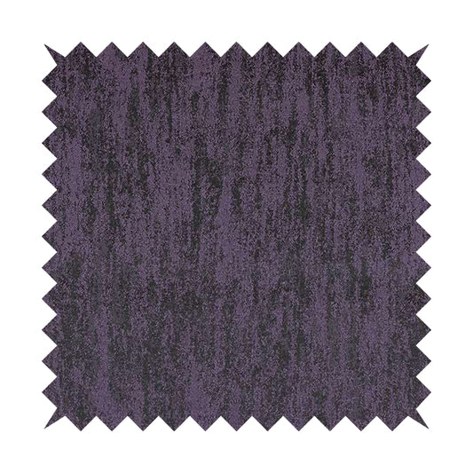 Fabriano Abstract Semi Plain Chenille Type Purple Black Upholstery Fabric CTR-912