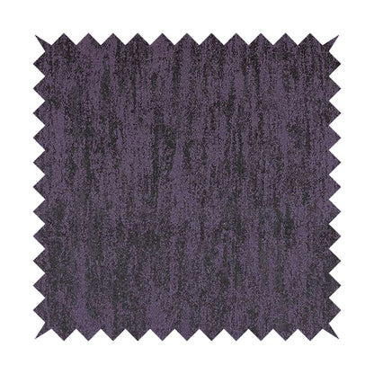 Fabriano Abstract Semi Plain Chenille Type Purple Black Upholstery Fabric CTR-912 - Made To Measure Curtains