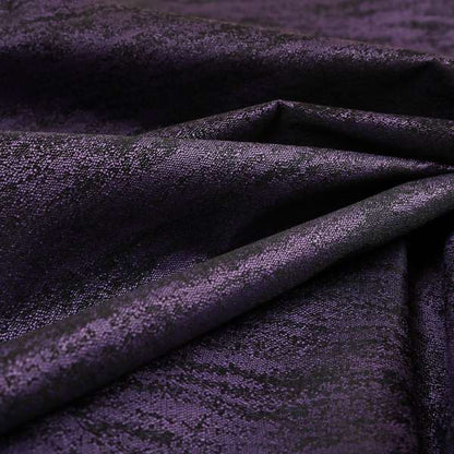 Fabriano Abstract Semi Plain Chenille Type Purple Black Upholstery Fabric CTR-912 - Roman Blinds