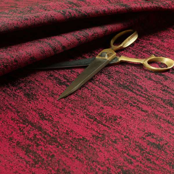 Fabriano Abstract Semi Plain Chenille Type Pink Black Upholstery Fabric CTR-913 - Roman Blinds