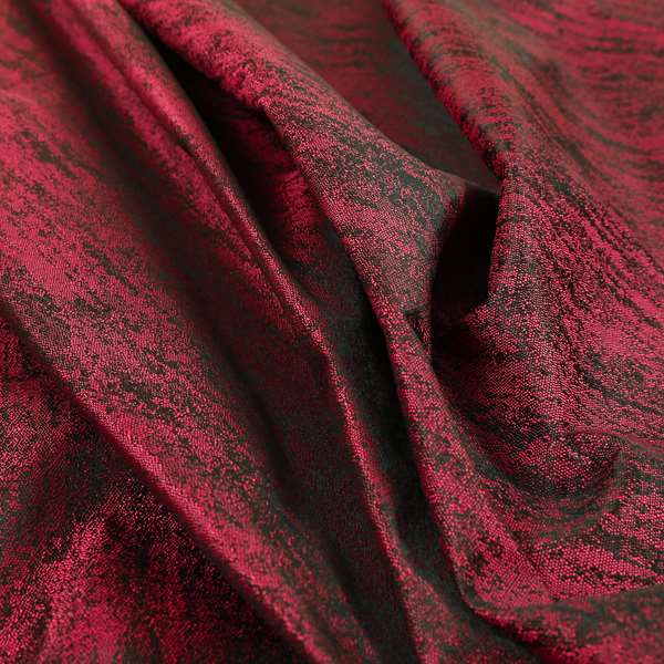 Fabriano Abstract Semi Plain Chenille Type Pink Black Upholstery Fabric CTR-913 - Made To Measure Curtains