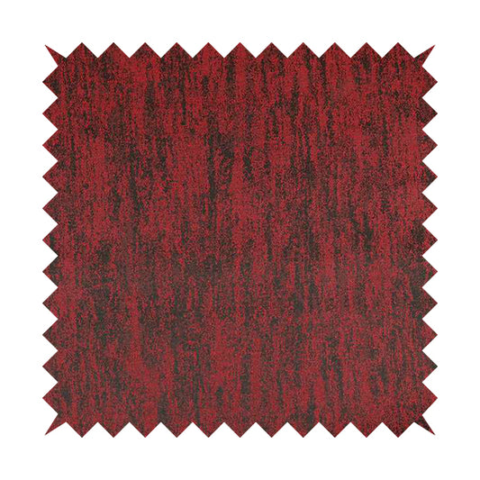 Fabriano Abstract Semi Plain Chenille Type Burgundy Red Black Upholstery Fabric CTR-914