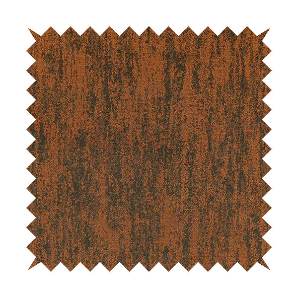 Fabriano Abstract Semi Plain Chenille Type Orange Black Upholstery Fabric CTR-915 - Roman Blinds