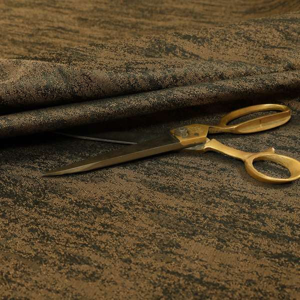 Fabriano Abstract Semi Plain Chenille Type Brown Black Upholstery Fabric CTR-916 - Roman Blinds