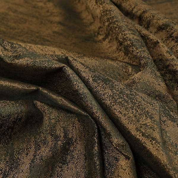 Fabriano Abstract Semi Plain Chenille Type Brown Black Upholstery Fabric CTR-916 - Roman Blinds