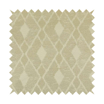 Fabriano Diamond Pattern Chenille Type Cream Beige Upholstery Fabric CTR-919 - Made To Measure Curtains