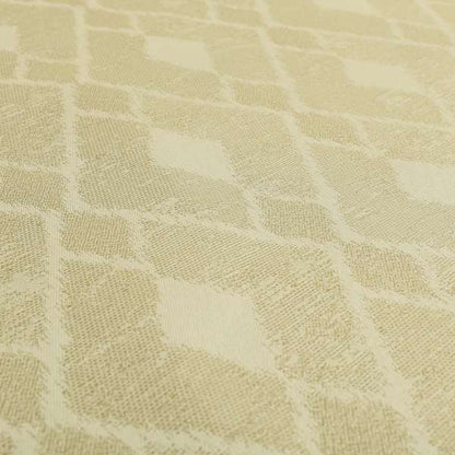 Fabriano Diamond Pattern Chenille Type Cream Beige Upholstery Fabric CTR-919 - Roman Blinds