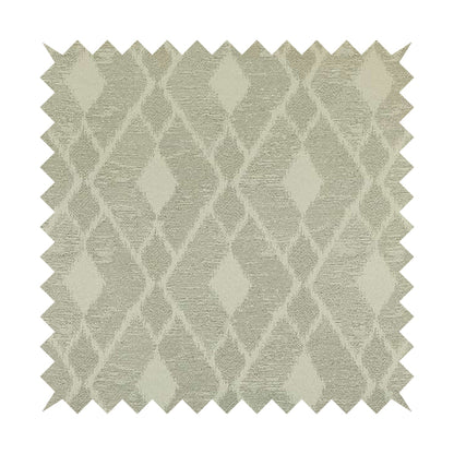 Fabriano Diamond Pattern Chenille Type Silver Upholstery Fabric CTR-920 - Made To Measure Curtains