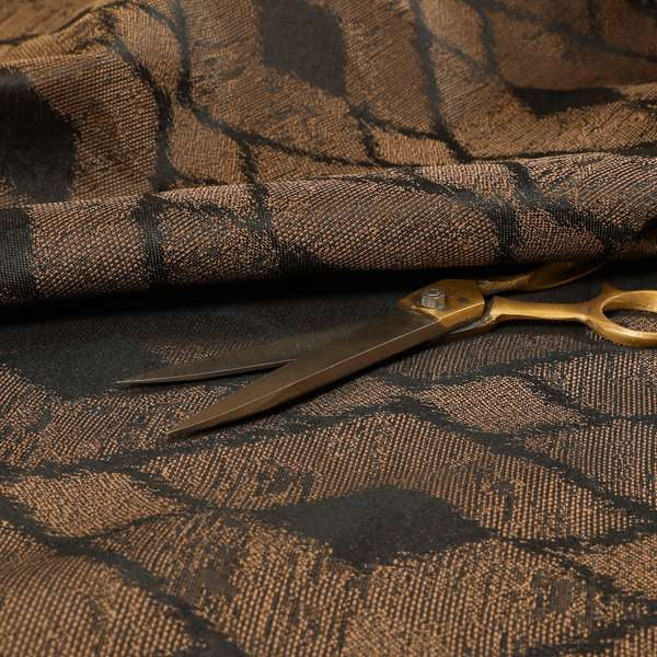 Fabriano Diamond Pattern Chenille Type Brown Upholstery Fabric CTR-921 - Made To Measure Curtains