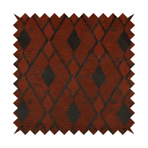 Fabriano Diamond Pattern Chenille Type Red Upholstery Fabric CTR-922 - Made To Measure Curtains