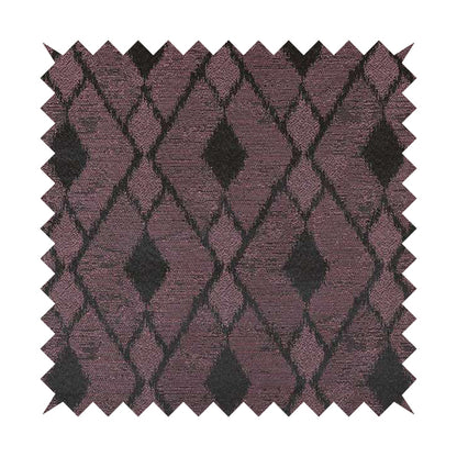 Fabriano Diamond Pattern Chenille Type Purple Upholstery Fabric CTR-924 - Roman Blinds