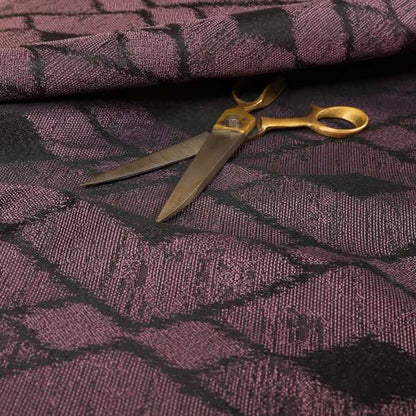 Fabriano Diamond Pattern Chenille Type Purple Upholstery Fabric CTR-924 - Roman Blinds