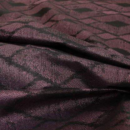 Fabriano Diamond Pattern Chenille Type Purple Upholstery Fabric CTR-924 - Made To Measure Curtains