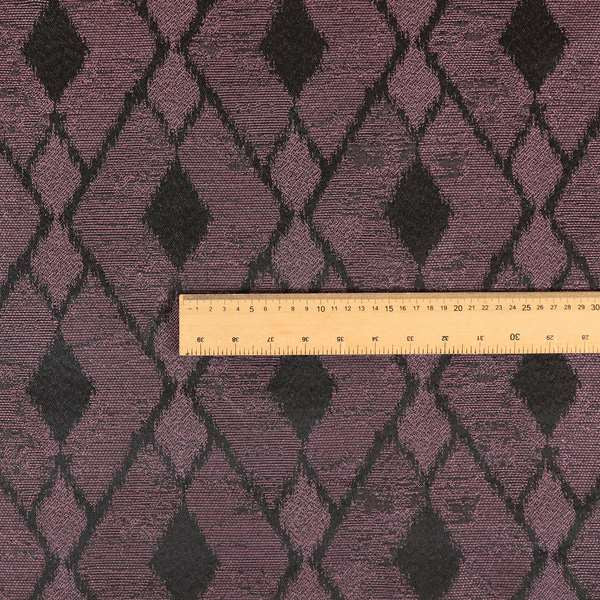 Fabriano Diamond Pattern Chenille Type Purple Upholstery Fabric CTR-924 - Roman Blinds