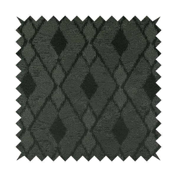 Fabriano Diamond Pattern Chenille Type Grey Upholstery Fabric CTR-926 - Made To Measure Curtains