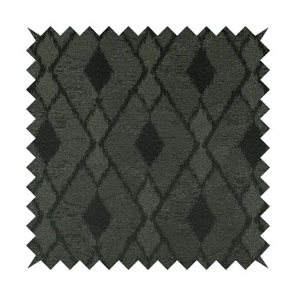 Fabriano Diamond Pattern Chenille Type Grey Upholstery Fabric CTR-926 - Handmade Cushions