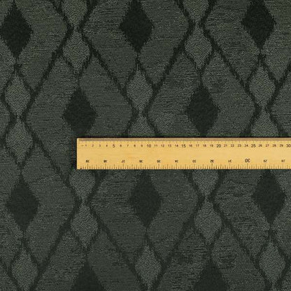 Fabriano Diamond Pattern Chenille Type Grey Upholstery Fabric CTR-926 - Roman Blinds