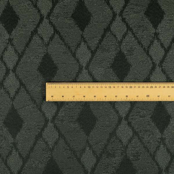 Fabriano Diamond Pattern Chenille Type Grey Upholstery Fabric CTR-926 - Made To Measure Curtains